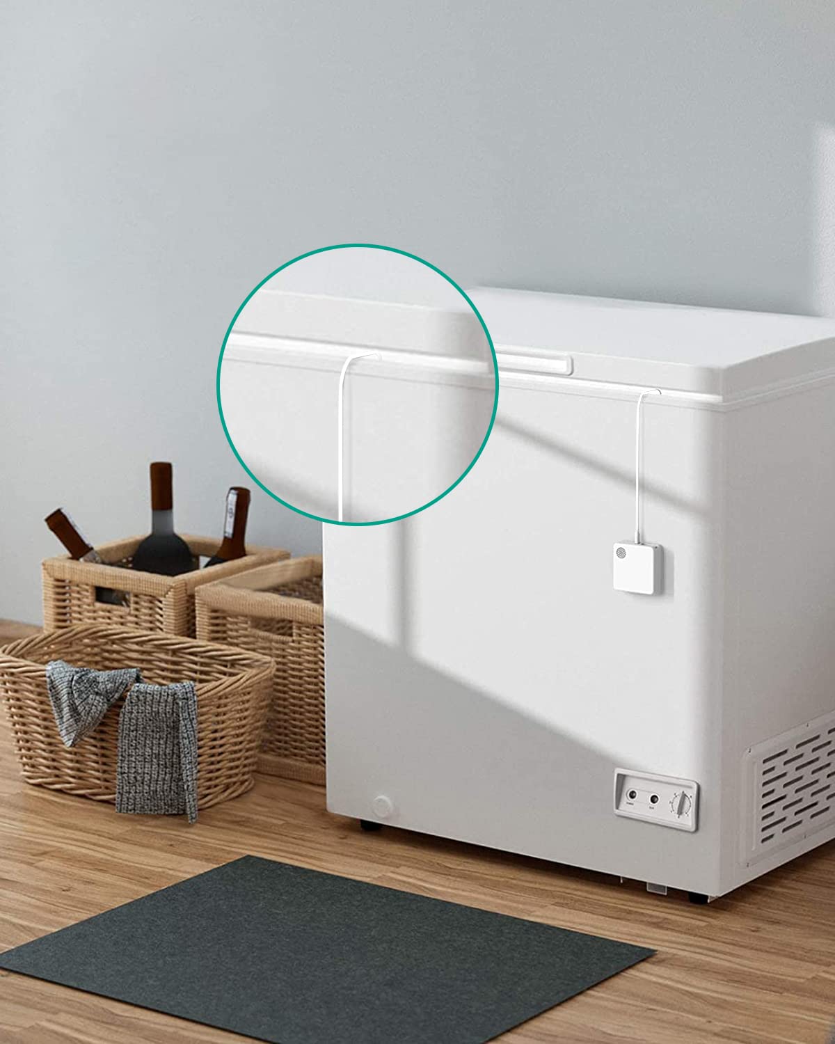 Mocreo Temperature Sensor With Waterproof External Probe, For Freezer With App Alert, Smart Thermometer, Mocreo Hub Required, Re